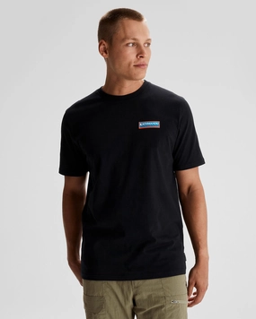 Men's Heritage Organic Cotton T-shirt - Black Button Down Collar Style All-Purpose Wear