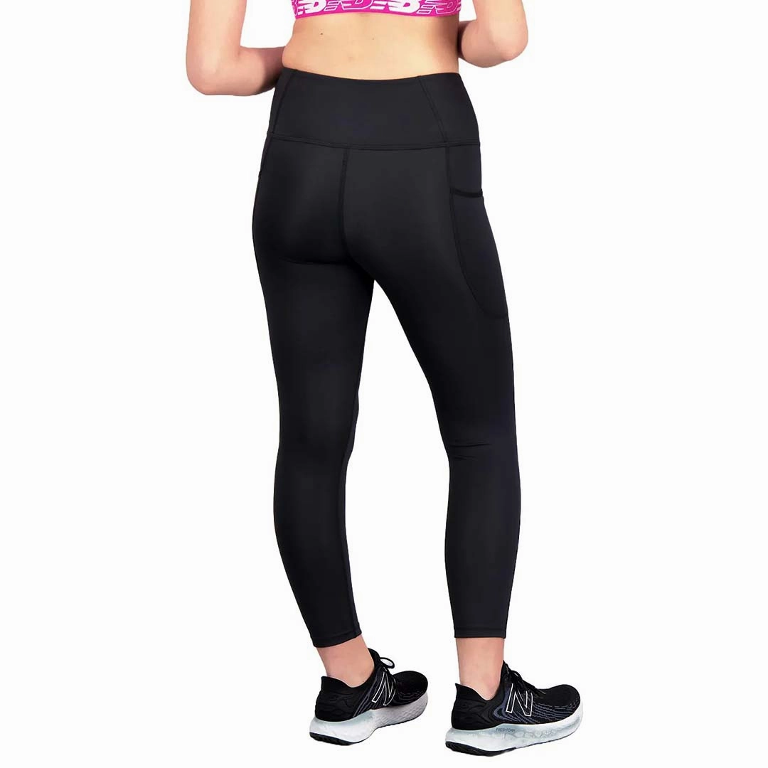New Balance - Women's High Rise Pocket Crop Tights (WP21126 BK) Cozy Stretch Fit High-rise waist