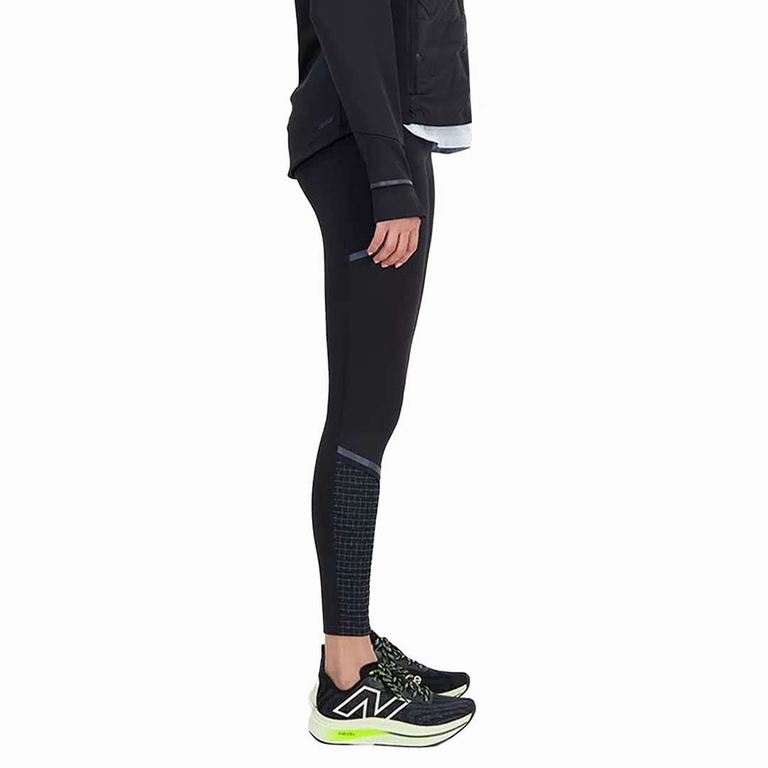 New Balance - Women's Impact Run Luminous Heat Tights (WP33258 BK) Gripper Waistband Street Active