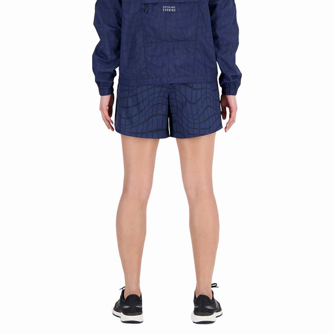 Softened Hem Low Rise Fit New Balance - Women's Impact Run Printed 5 Inch Shorts (WS21269 NNY)