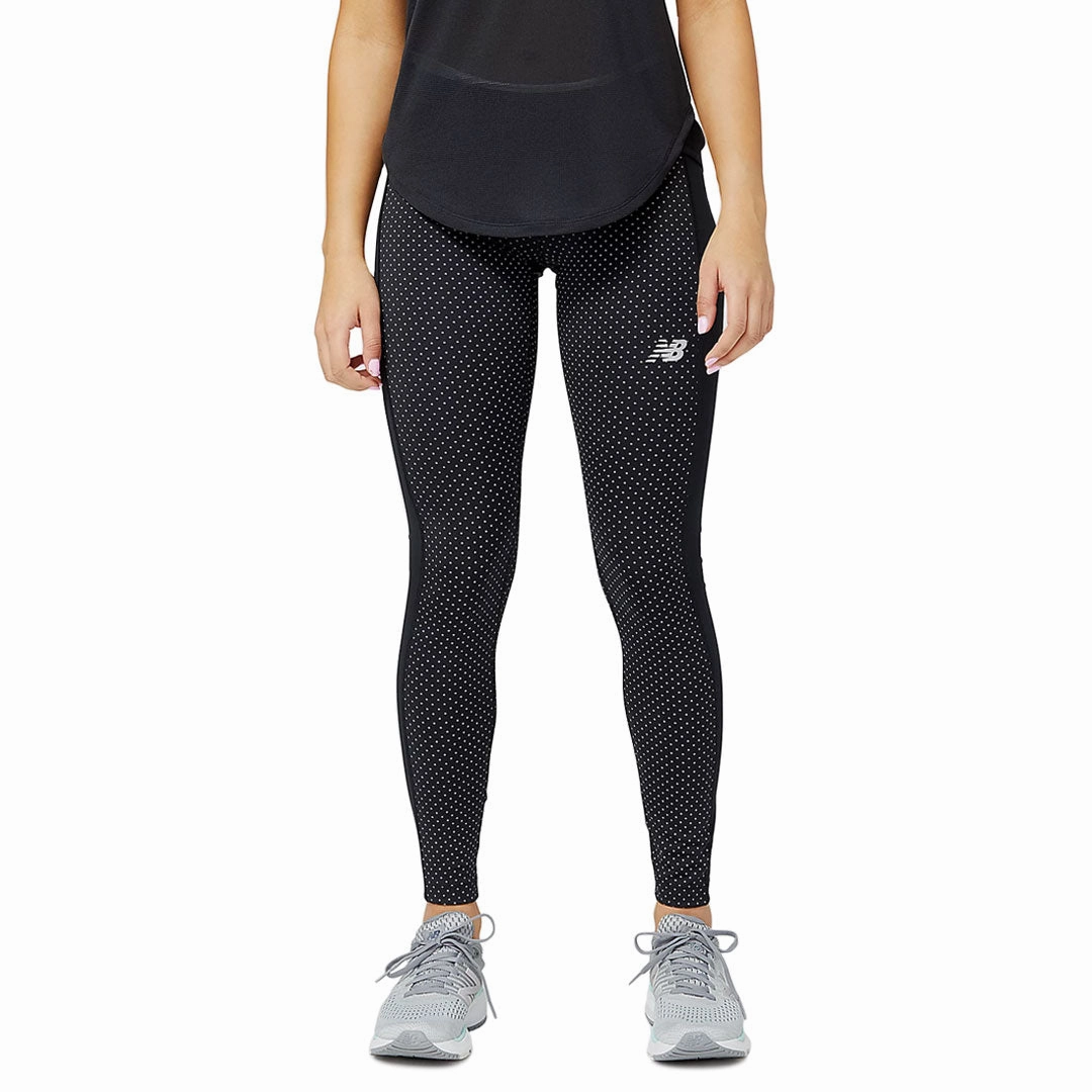 New Balance - Women's Reflective Print Accelerate Tights (WP23235 BK) Chill Wear