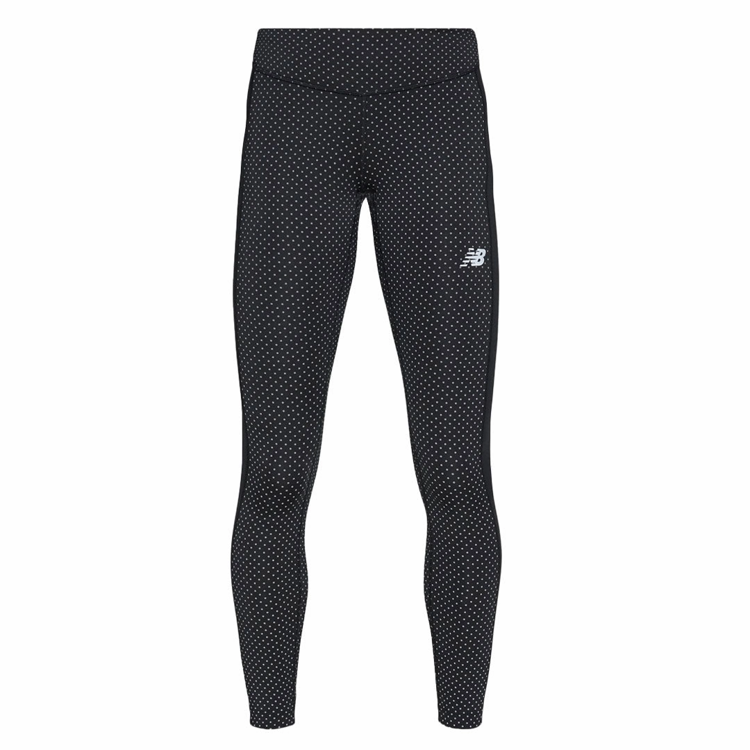 No Sagging New Balance - Women's Reflective Print Accelerate Tights (WP23235 BK)