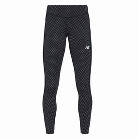 No Sagging New Balance - Women's Reflective Print Accelerate Tights (WP23235 BK)