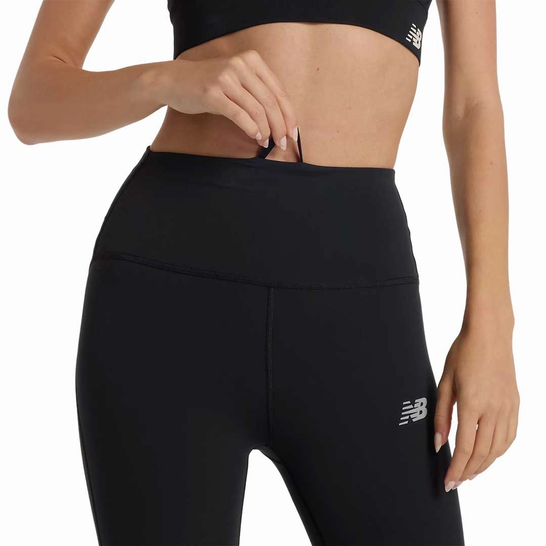 All-Purpose Wear Water Repellent New Balance - Women's Sleek High Rise Leggings (WP41237 BK)