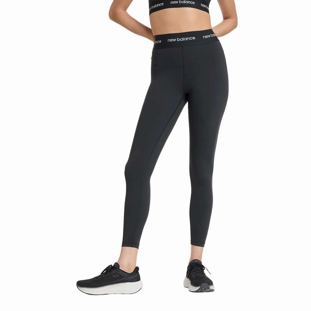 HighDensityWeave Body Contour New Balance - Women's Sleek High Rise Sport Leggings (WP41177 BK)