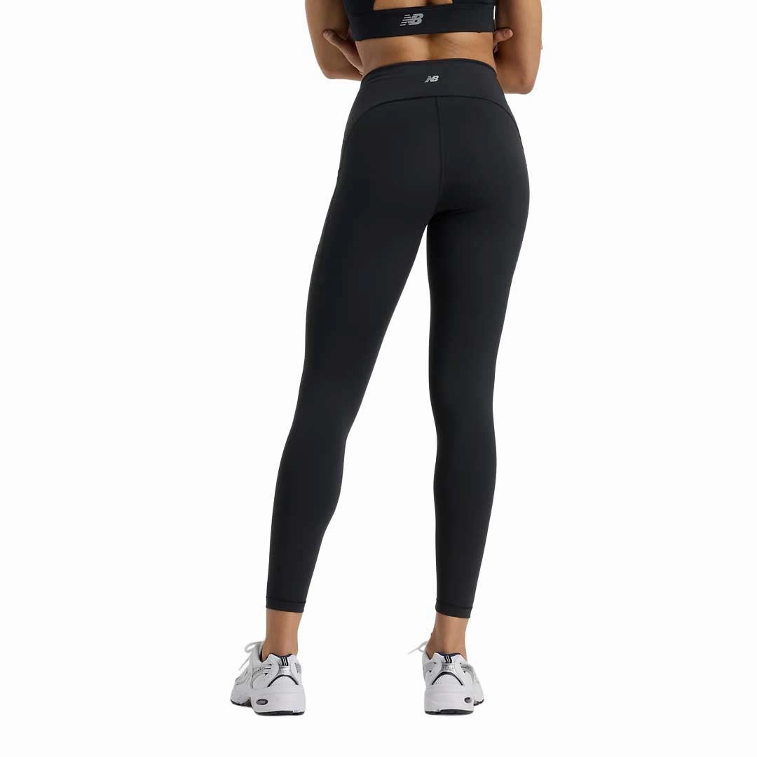 New Balance - Women's Sleek Pocket High Rise Leggings (WP41268 BK) LowProfileStitching Easy Layer