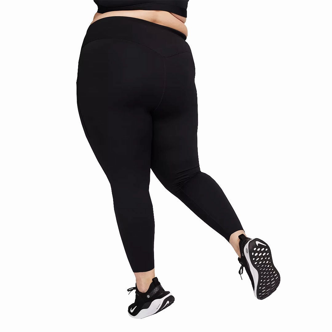 Nike - Women's Universa High Waisted 7/8 Leggings (Plus Size) (DV4898 010) Flexibility Fit LowProfileWaistband