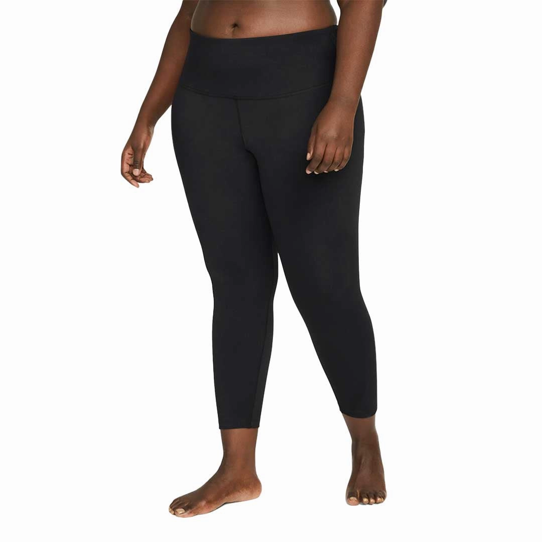 Nike - Women's Yoga High Waisted 7/8 Leggings (Plus Size) (DN5596 010) No Ride Fit