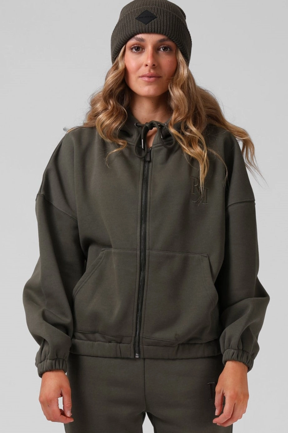 RPM Binate Zip Thru Dusty Olive High Collar Options