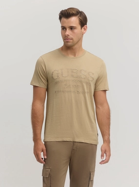 Tunic top Beige Logo Short Sleeve T-Shirt