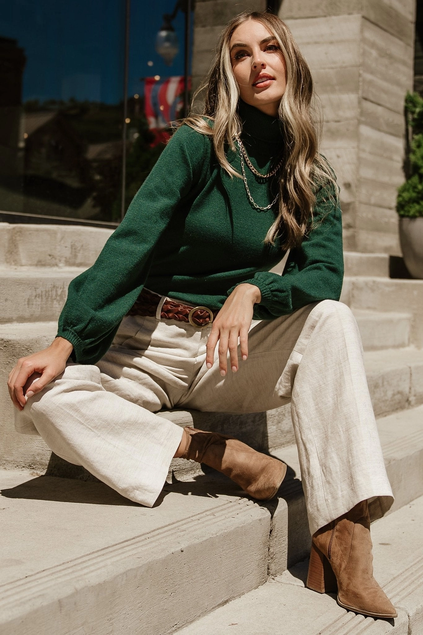 Nielsen Turtleneck Sweater | Emerald Sport Fit