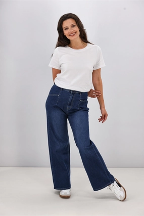 Wakee Natalia Wide Leg Jean Casual Stretch Design Fit For All