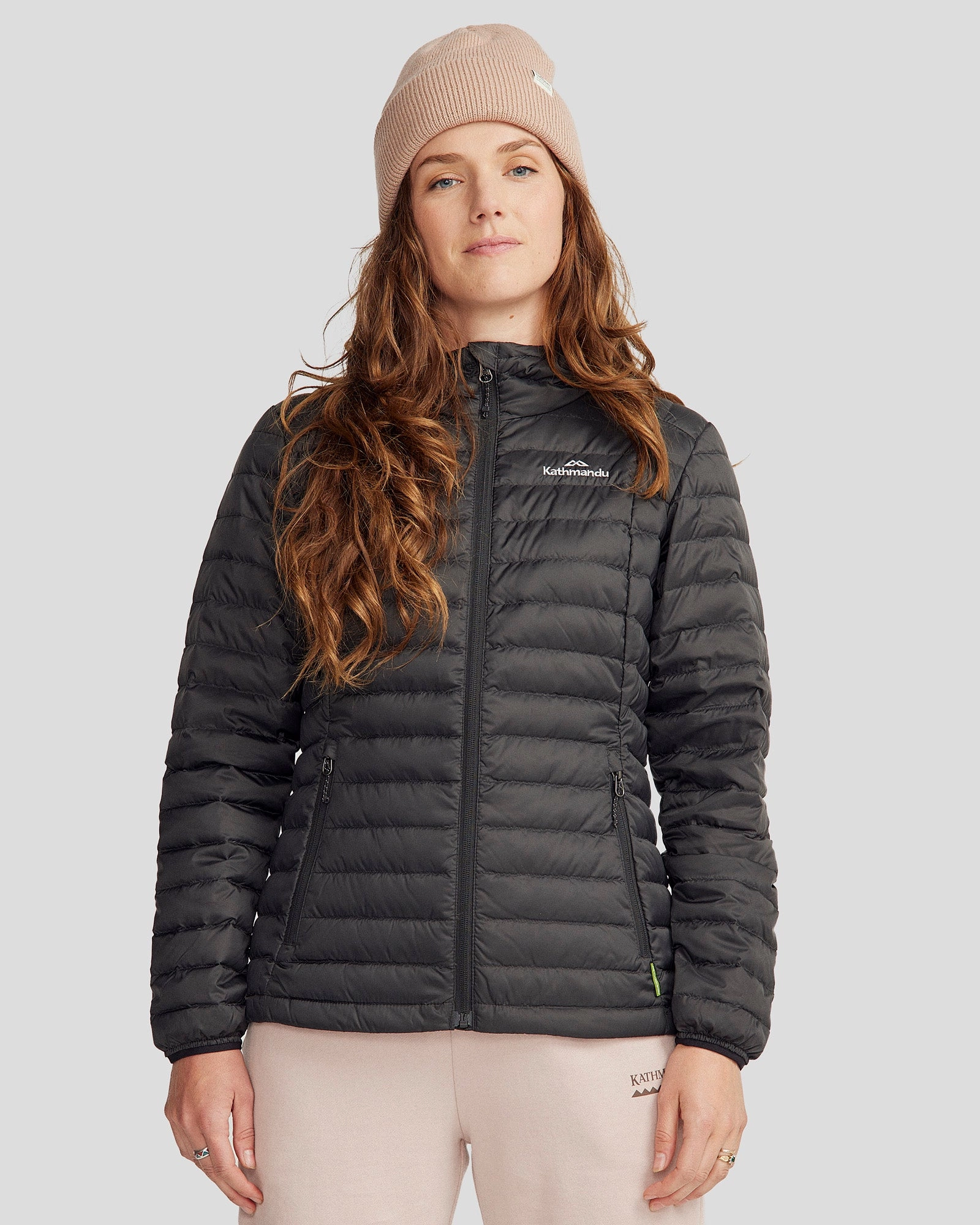 Women's Heli Hooded Down Jacket - Black SeamSealed Edges Cold Outfit