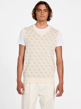 Beige Horace 4G Logo Jacquard Vest Ergonomic Shoulder Design