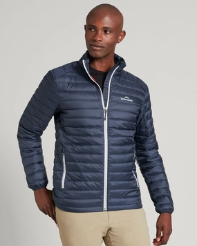 Men's Heli 600 Fill Lightweight Down Jacket - Midnight Navy Eco Friendly Dye Soft Fleece Lining