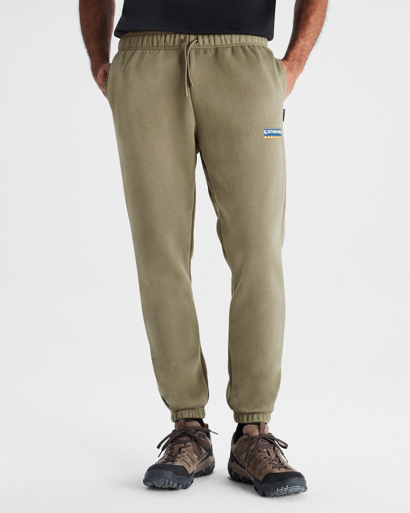 Quick Motion Long Wear Men's Kathmandu Heritage Logo Slouchy Joggers - Beech