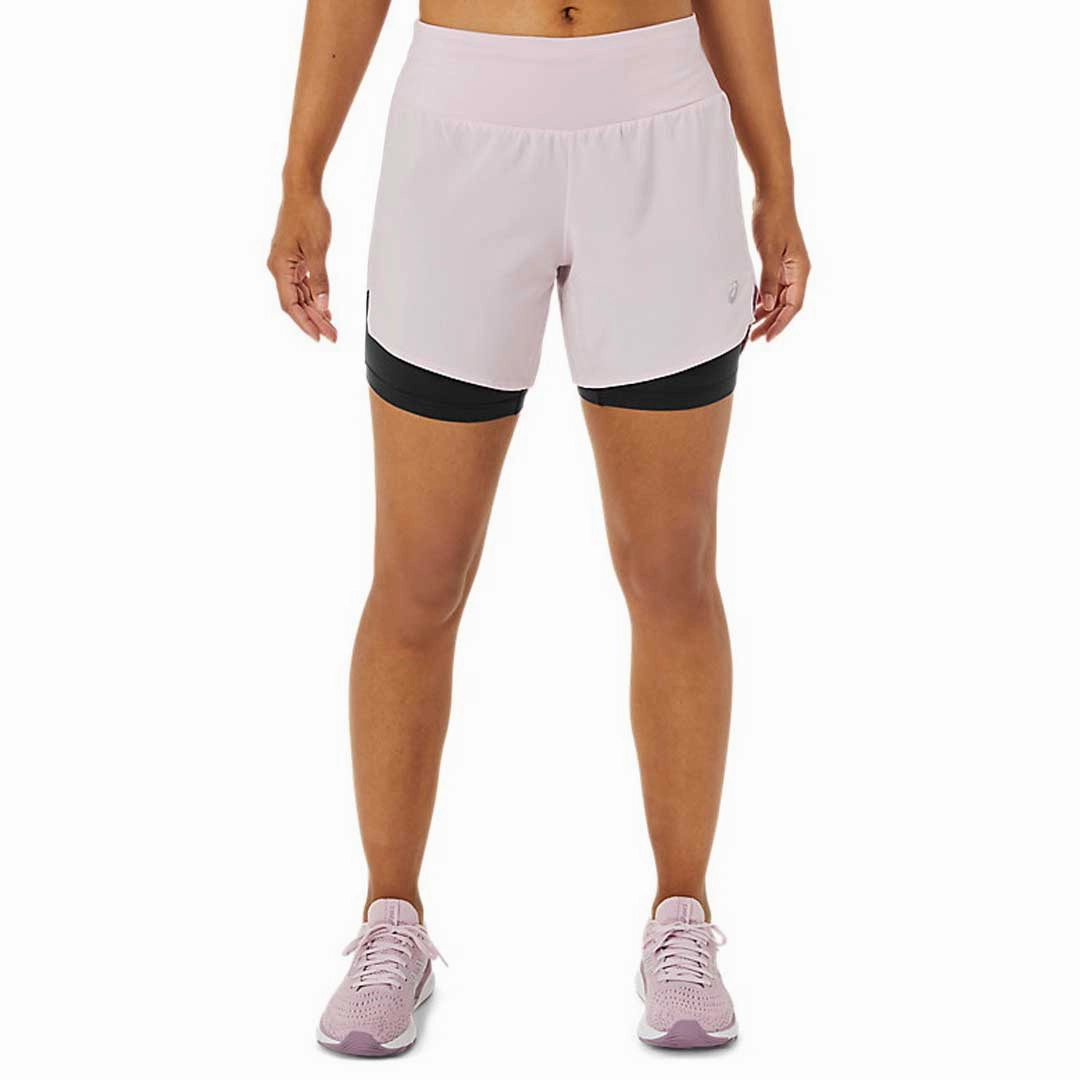 Asics - Women's Road 2-N-1 Shorts (2012A771 713) Sustainable Material Blend DoubleLayeredFabric