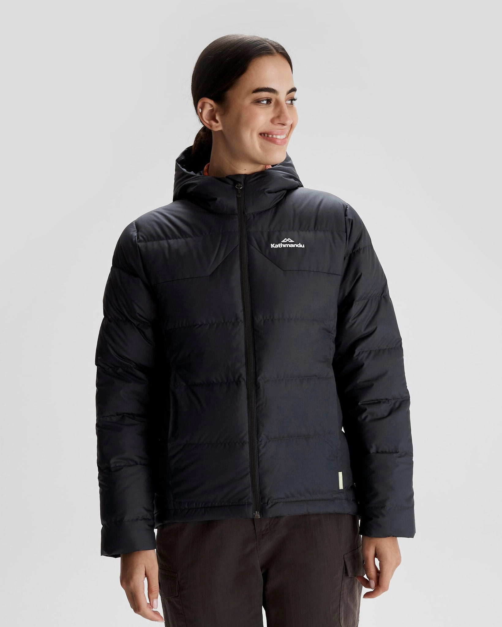 Snow Block Women's Epiq Hooded Down Jacket - Black/Black