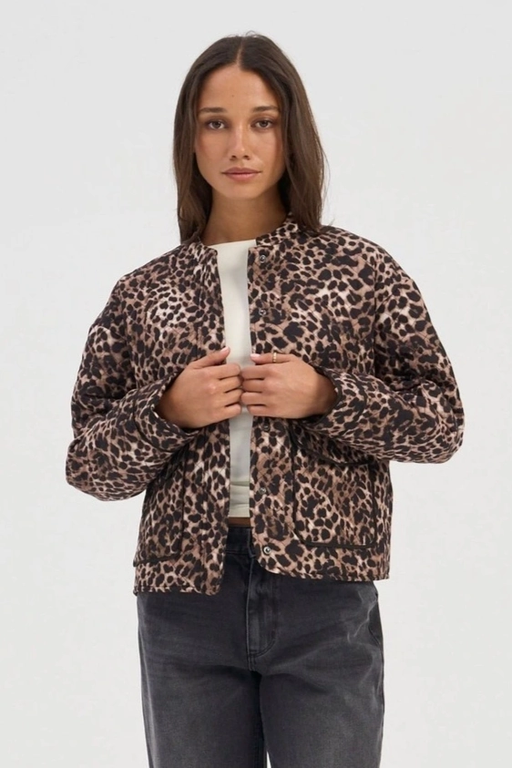 Collapsible Packable Design ONLY Hallie Quilted Jacket Animal