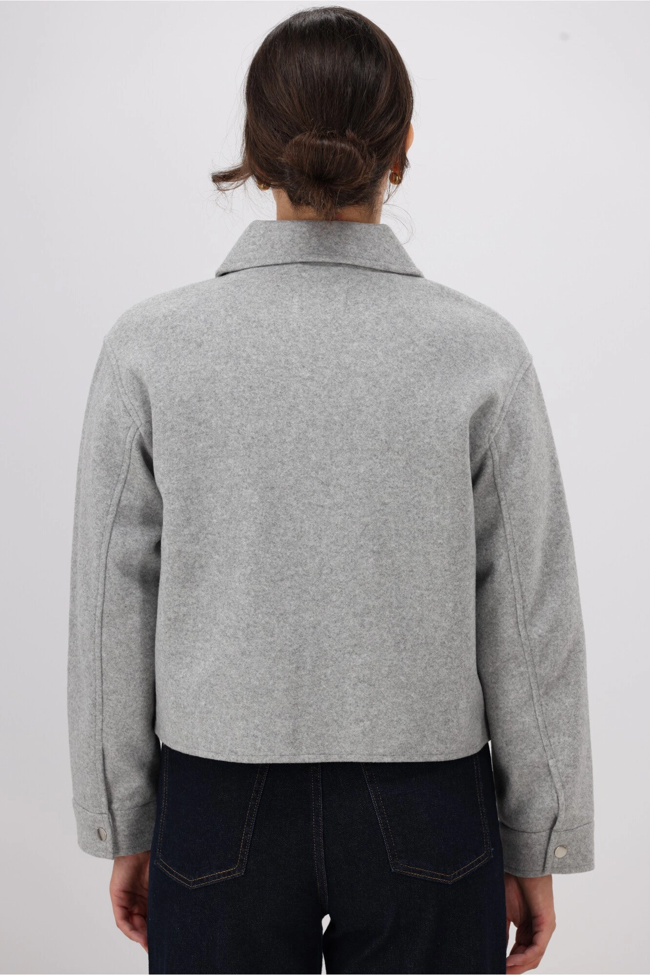 ONLY Nancy Life Cargo Jacket Light Grey Glove Compatible Cuffs Functional Layer Piece