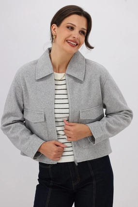 ONLY Nancy Life Cargo Jacket Light Grey Active Daily Wear