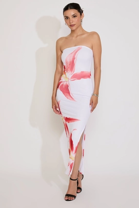 ORCHID MESH TUBE MAXI DRESS Refined Feel