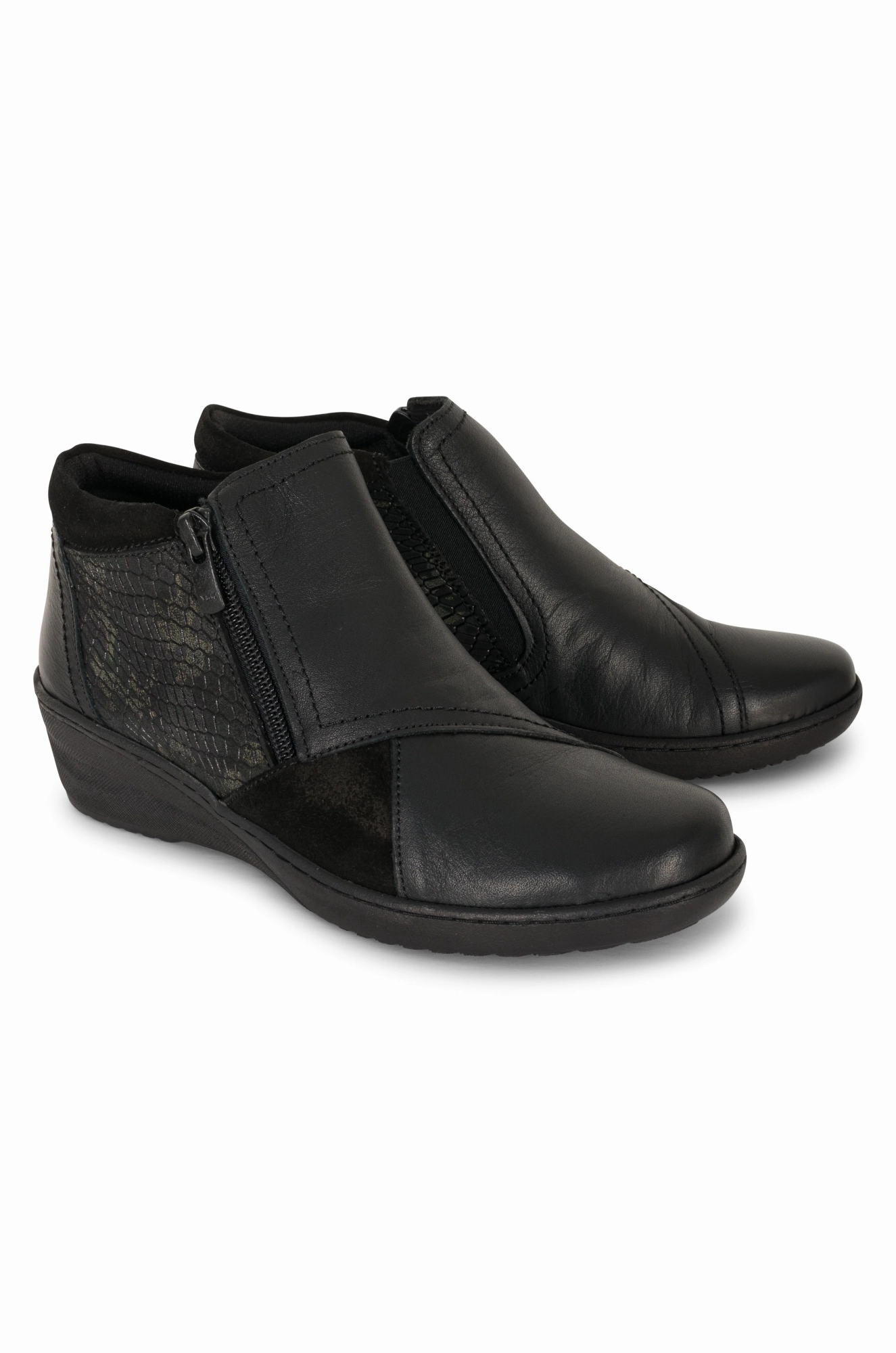 Travel Companion Orthotic friendly Ankle Boot | BLACK COMBO | 0462 B1