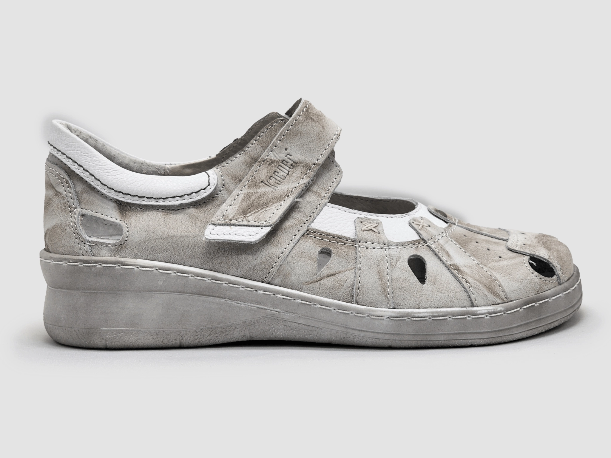 All-Day Sandals Strappy Women's Dr Wellness Leather Sandals - Grey