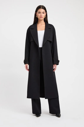 Warm Essentials Magnetic Closure Options Oyster Contrast Trench