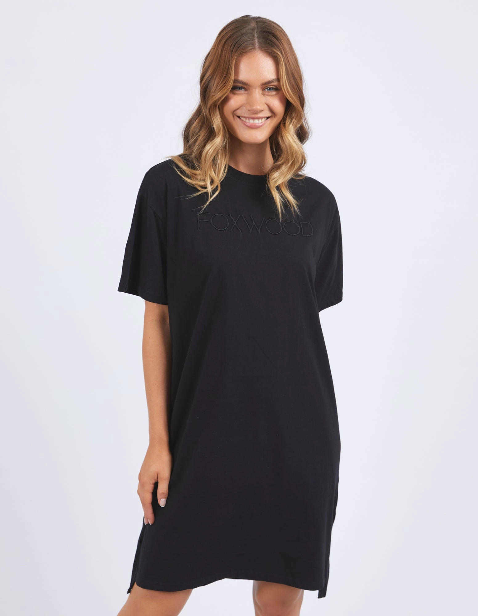 Foxwood Simplified Tee Dress Washed Black Sleeveless freedom