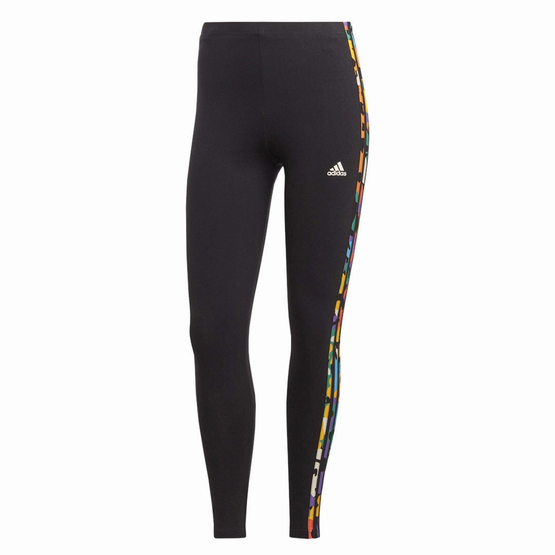 adidas - Women's Essentials 3-Stripes High Waisted Jersey Leggings (IC9894) Mid Rise