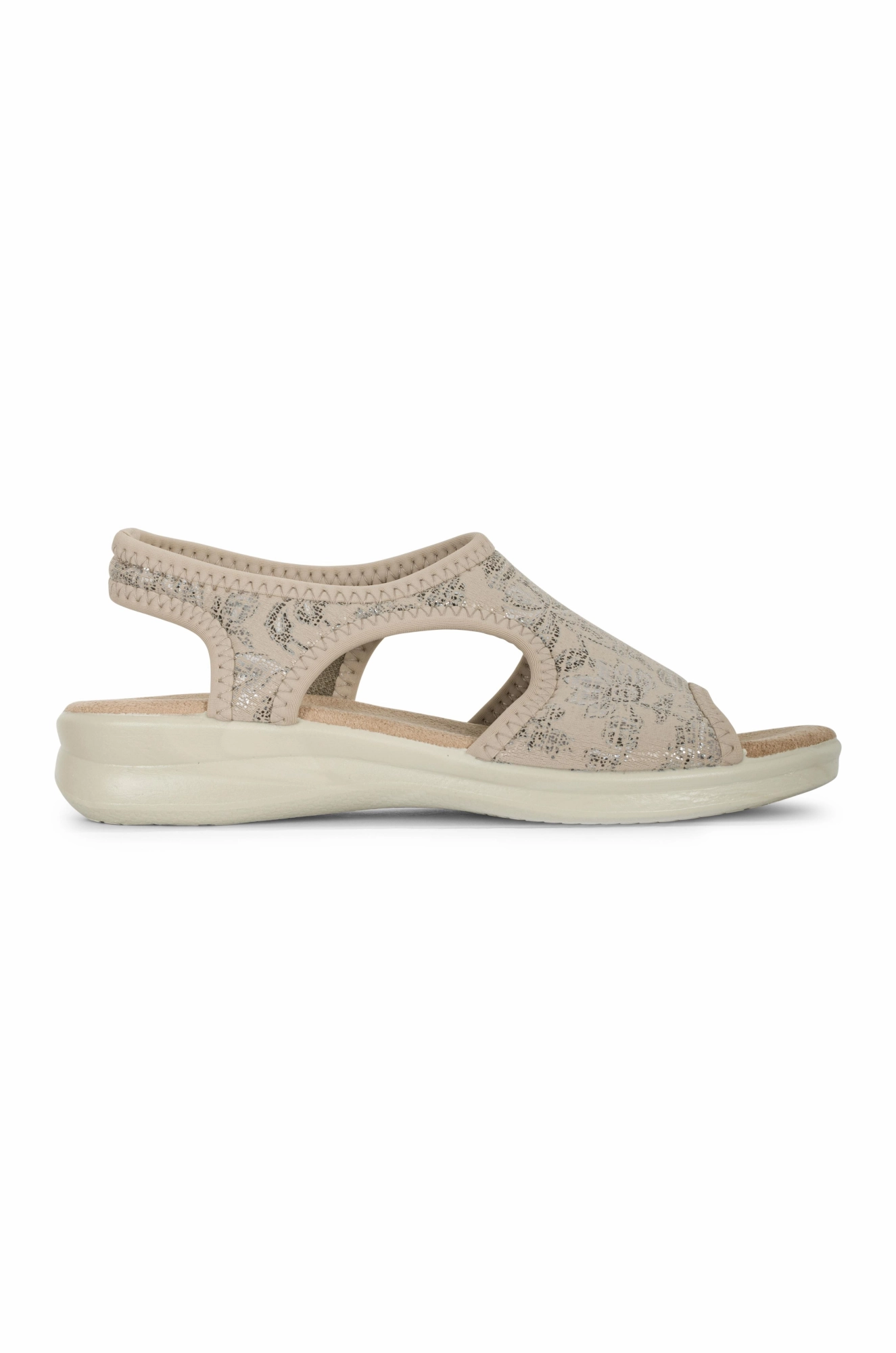 Italian made Neopene Sandal | BEIGE | TUSCANY AB Fashionable