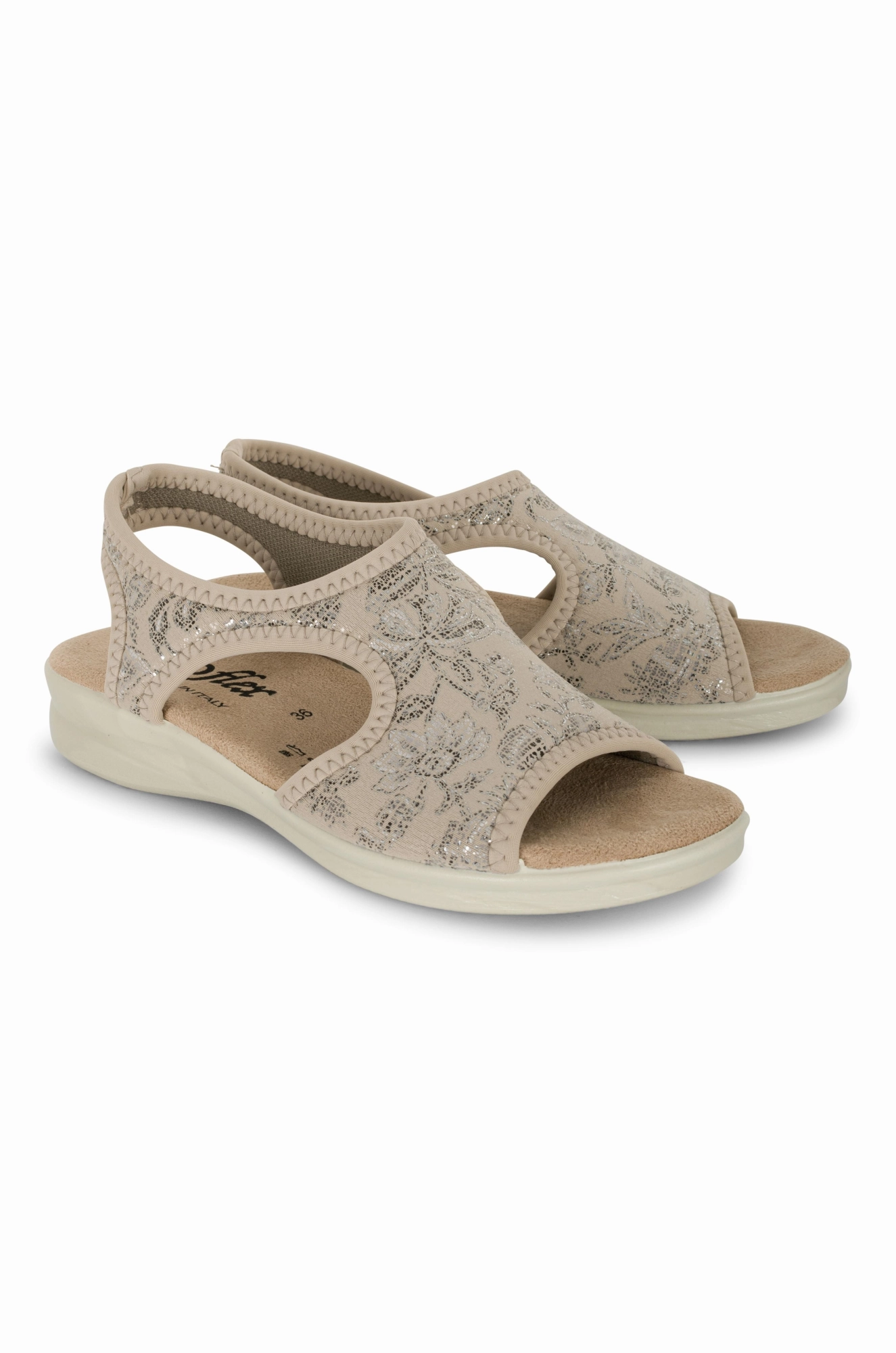 Simple Step Italian made Neopene Sandal | BEIGE | TUSCANY AB