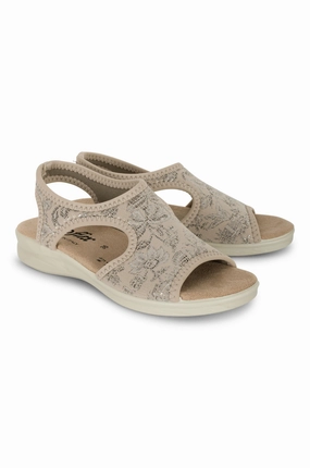 Flexible Sole Secure fit Italian made Neopene Sandal | BEIGE | TUSCANY AB