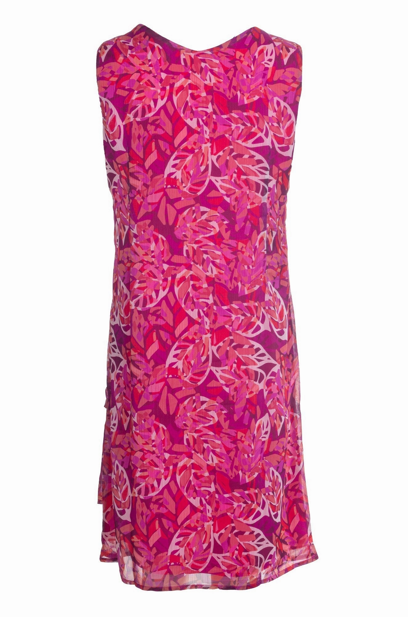 Layered panel V neck Dress | CERISE LEAF | 8559A1 Effortless Look Relaxed Layer