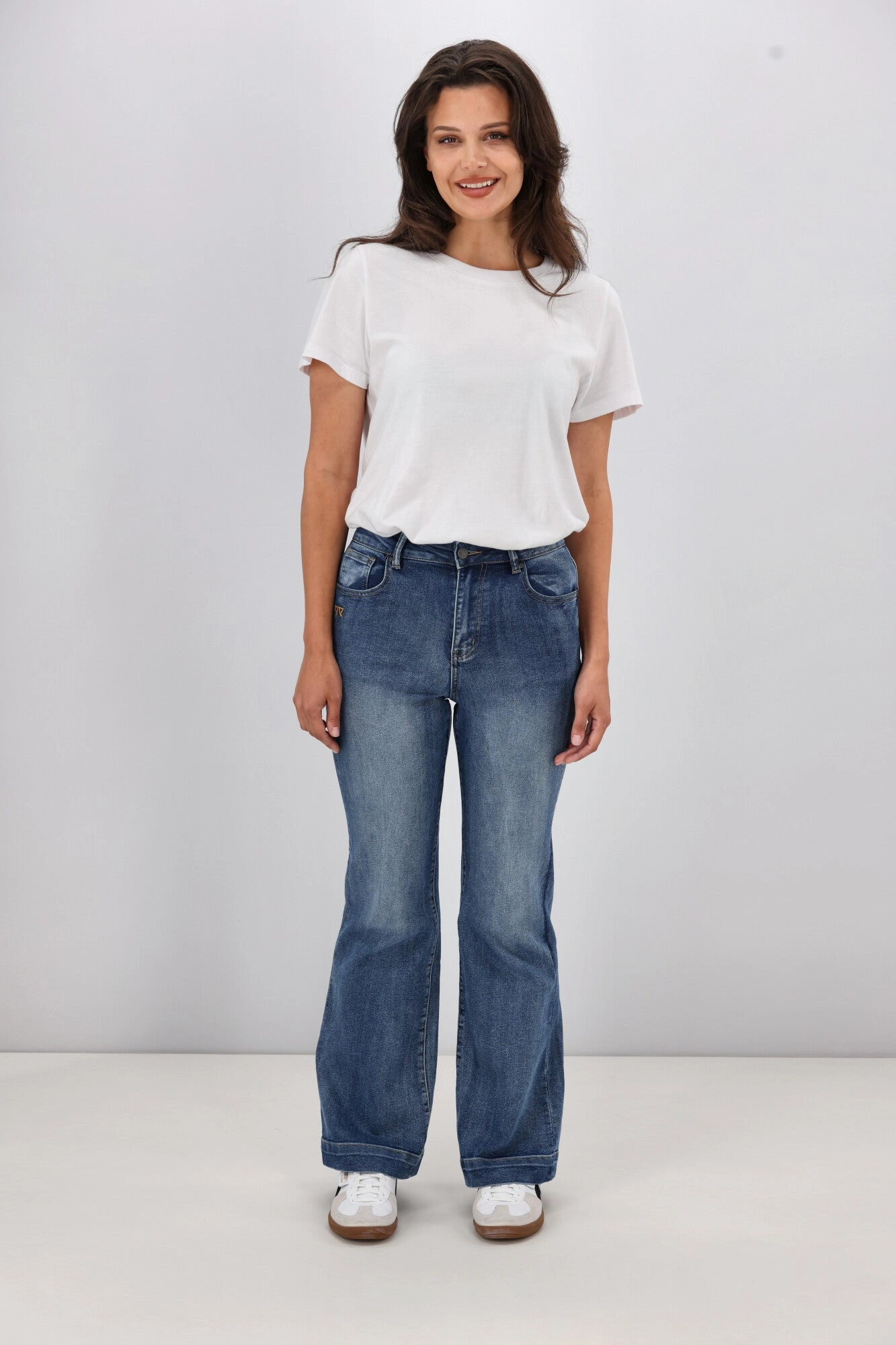 Shine On Label Braxton Flare Jean Indigo Trendy Layer