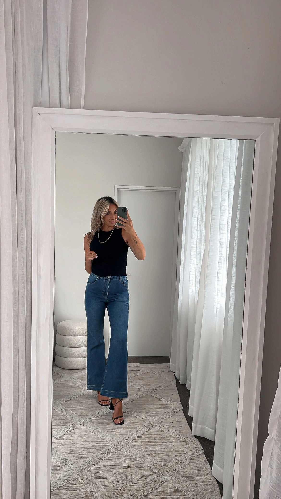 Shine On Label Braxton Flare Jean Indigo Fit For All Day School Sports For Teens