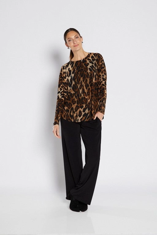 Philosophy - T2595 Cherie Long Sleeve Crew Relaxed Tunic Anti Static Fabric