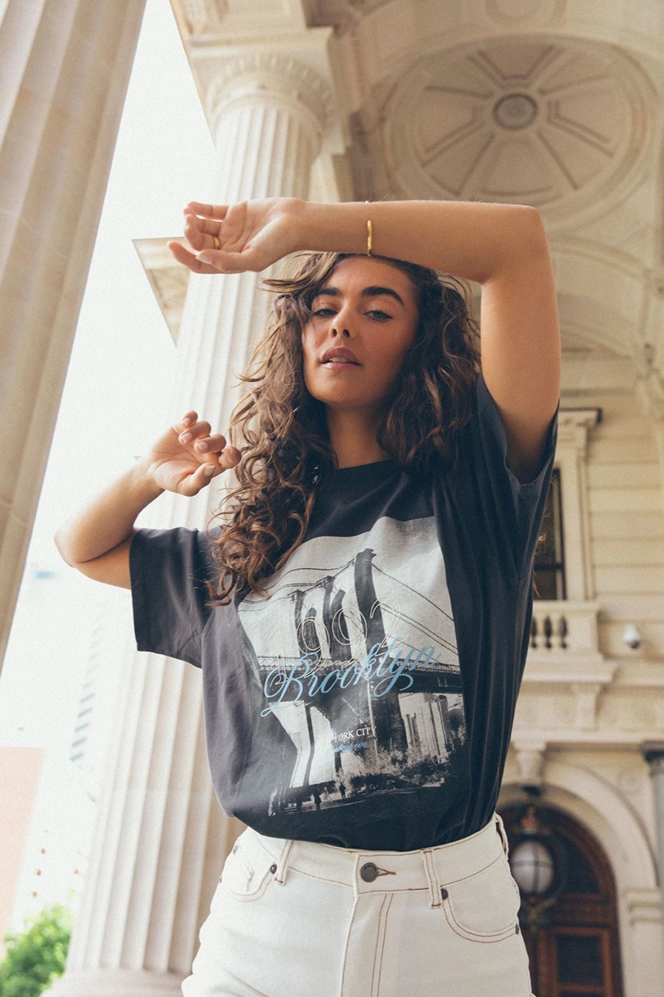 Temperature Control Fabric All About Eve Brooklyn Oversized Tee Washed Black