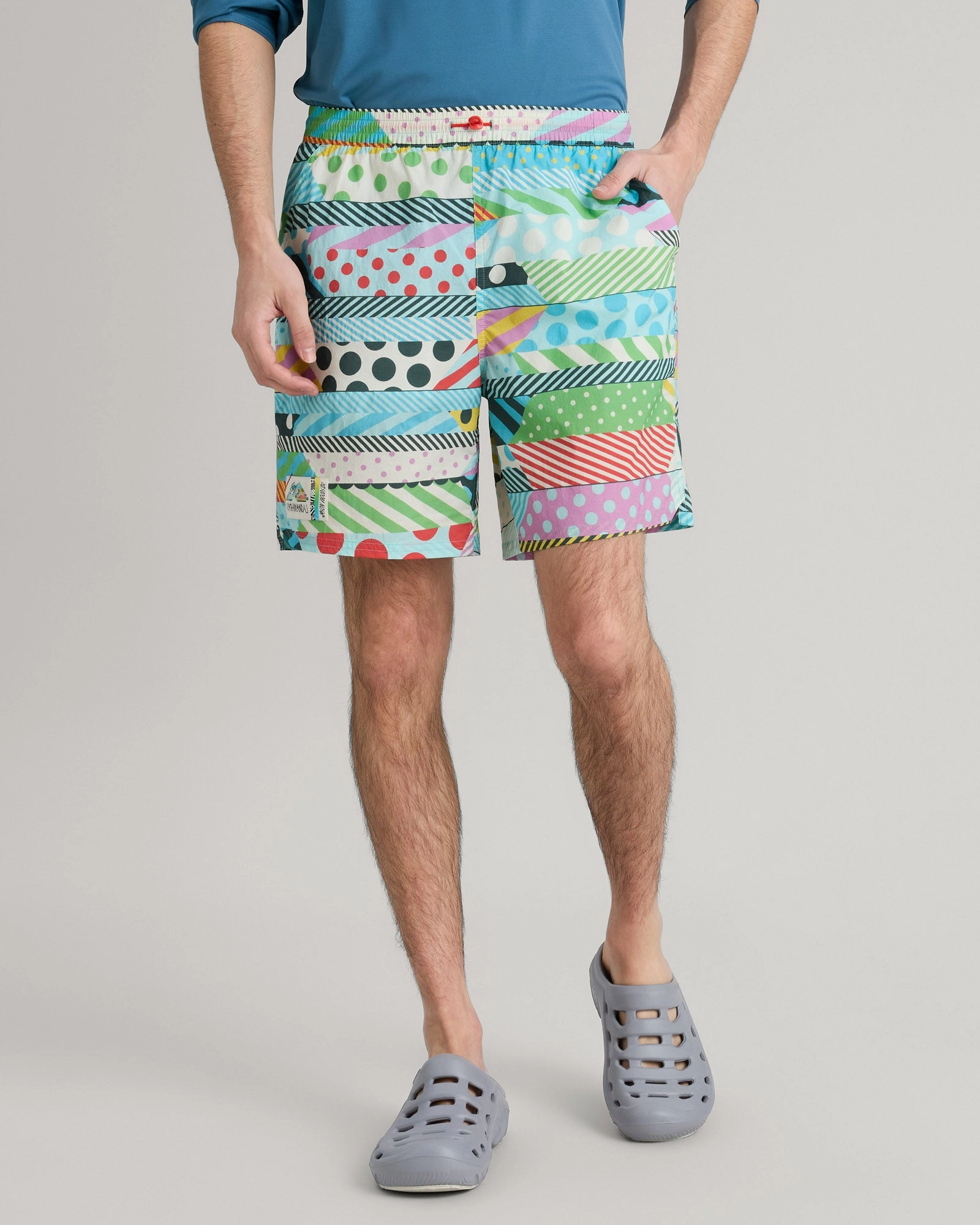 Versatile Styling Jason Woodside EVRY-Where Men's 7" Shorts - Prism Print