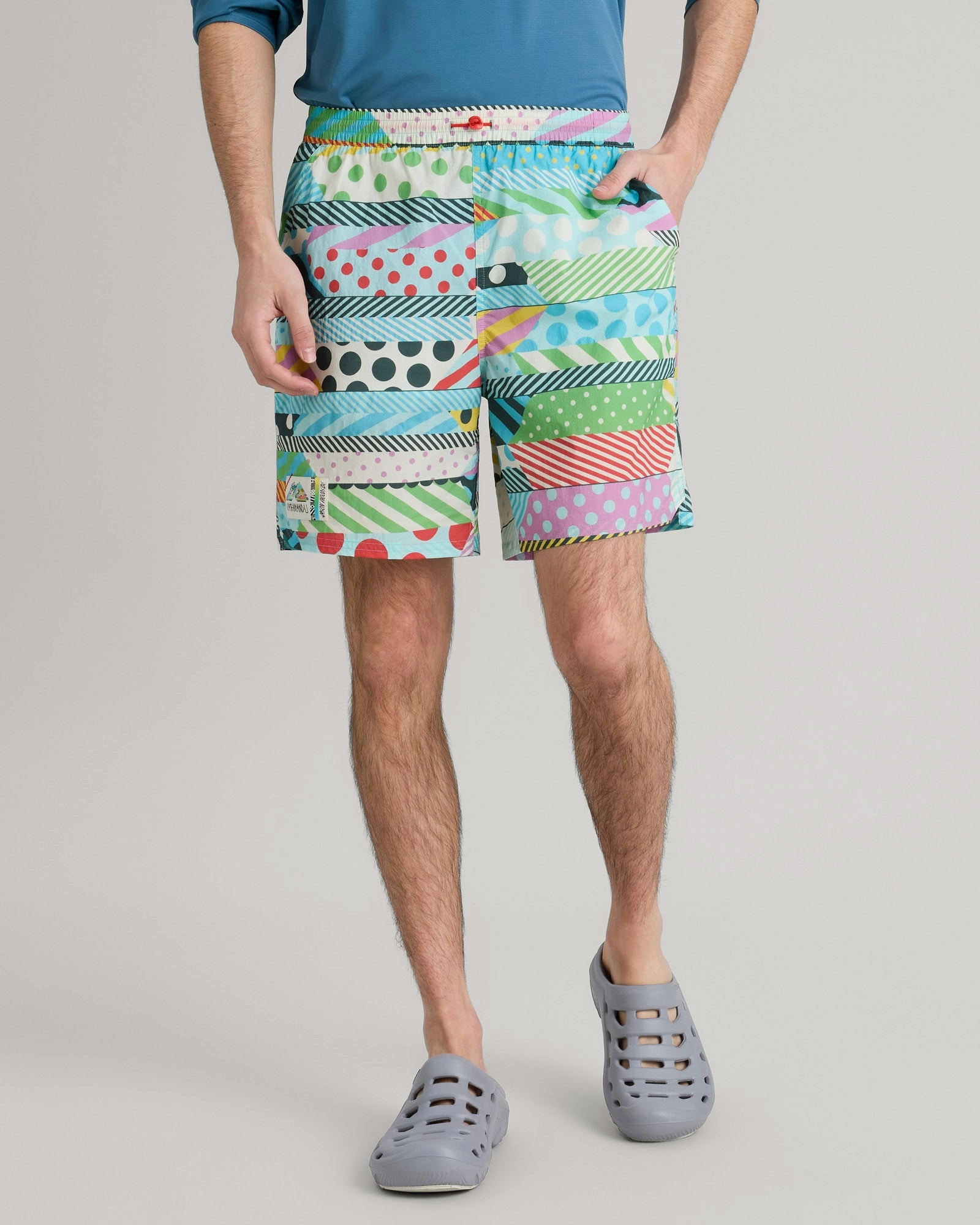 men's clothing Jason Woodside EVRY-Where Men's 7" Shorts - Prism Print