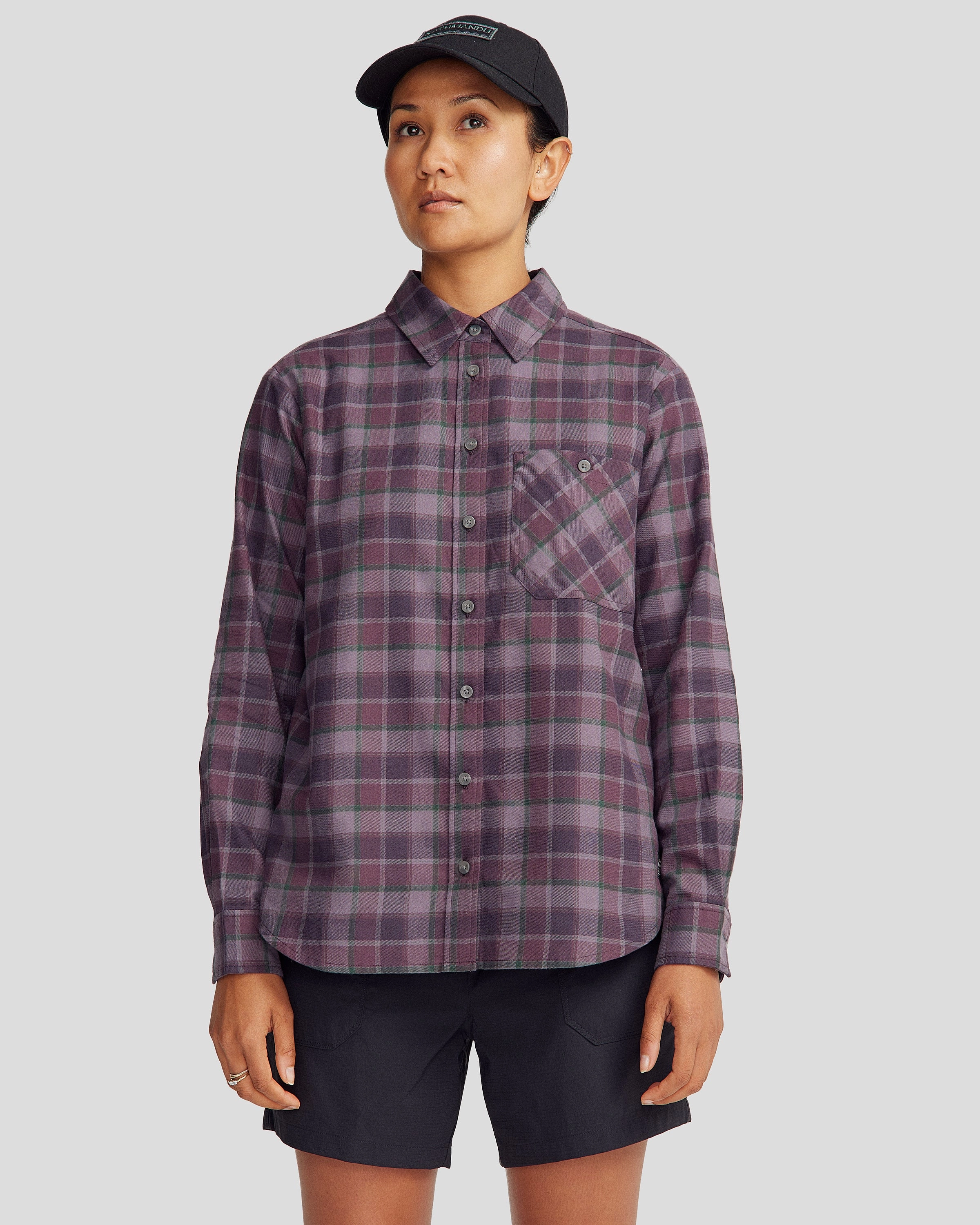 High Density Weave Comfortable fit Fyfe Women's L/S Shirt - Orbit Plaid