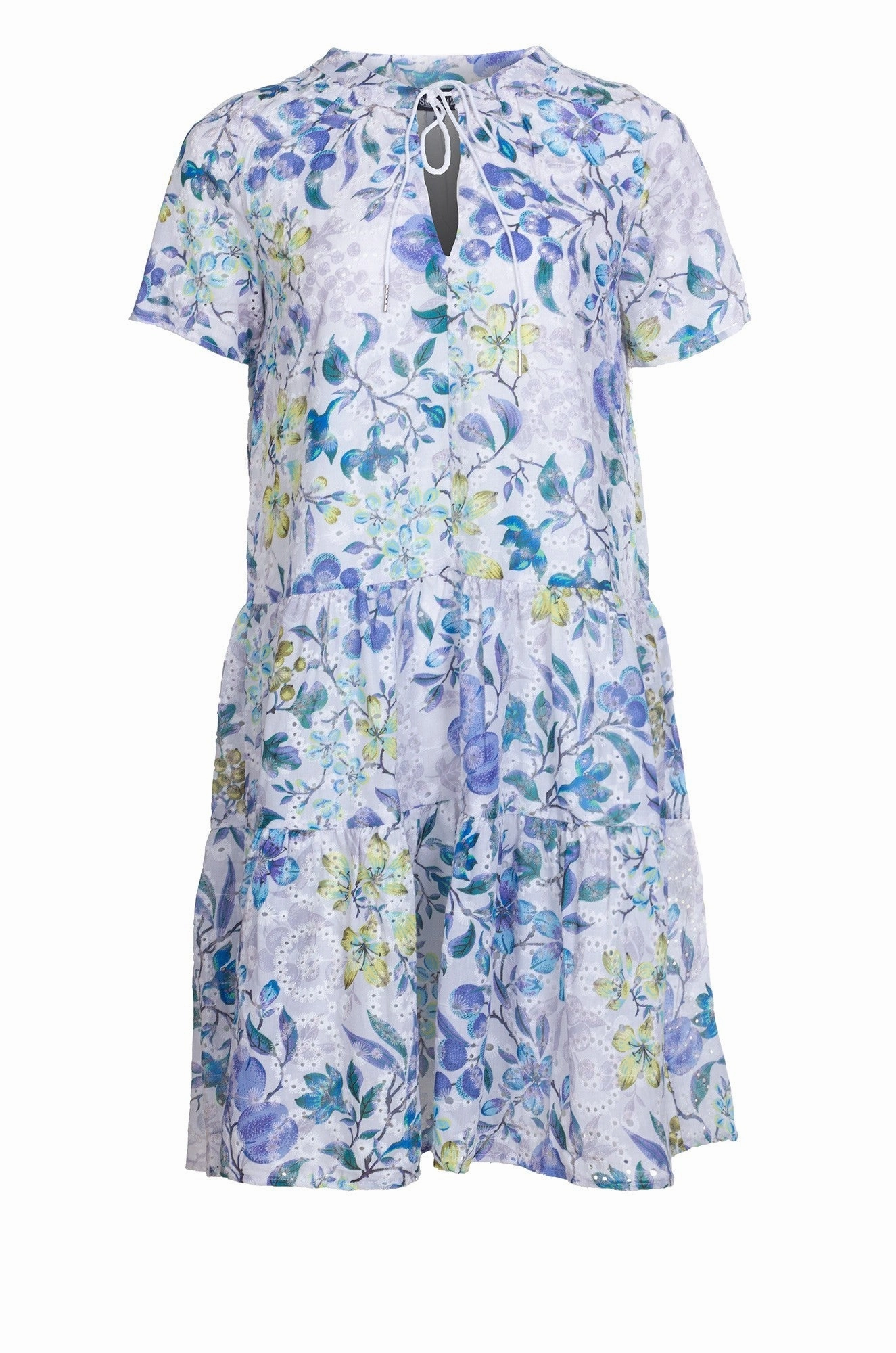 Printed Dress with nehru collar | BLUES GARDEN | 8402A1 Casual day-to-night piece