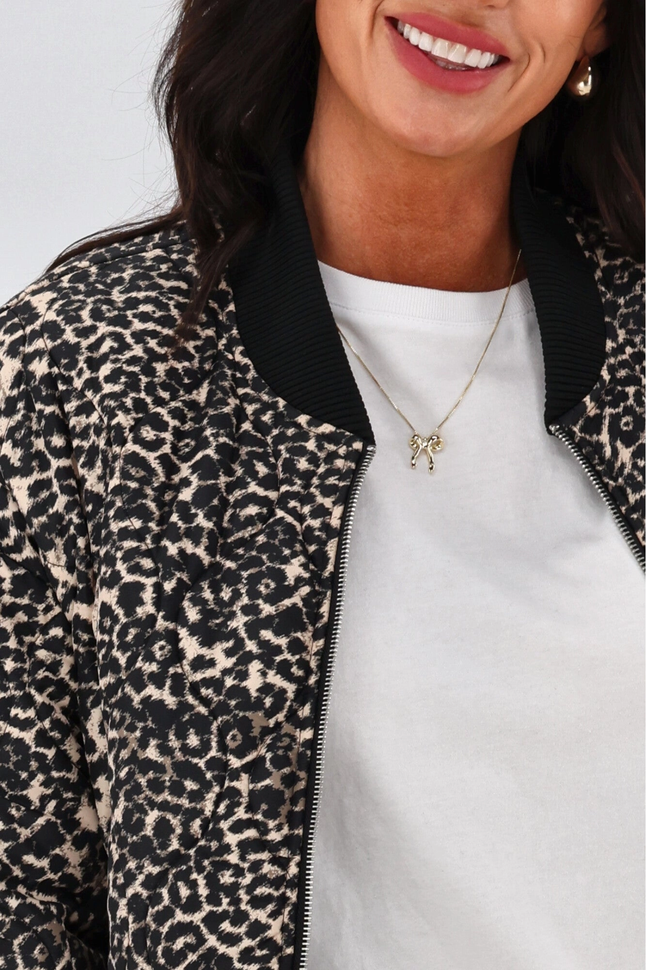 All Season Shine On Label Kinsley Quilted Jacket Animal Print