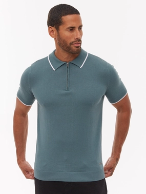 Fit All Sizes Settio Knit Polo Shirt - Green