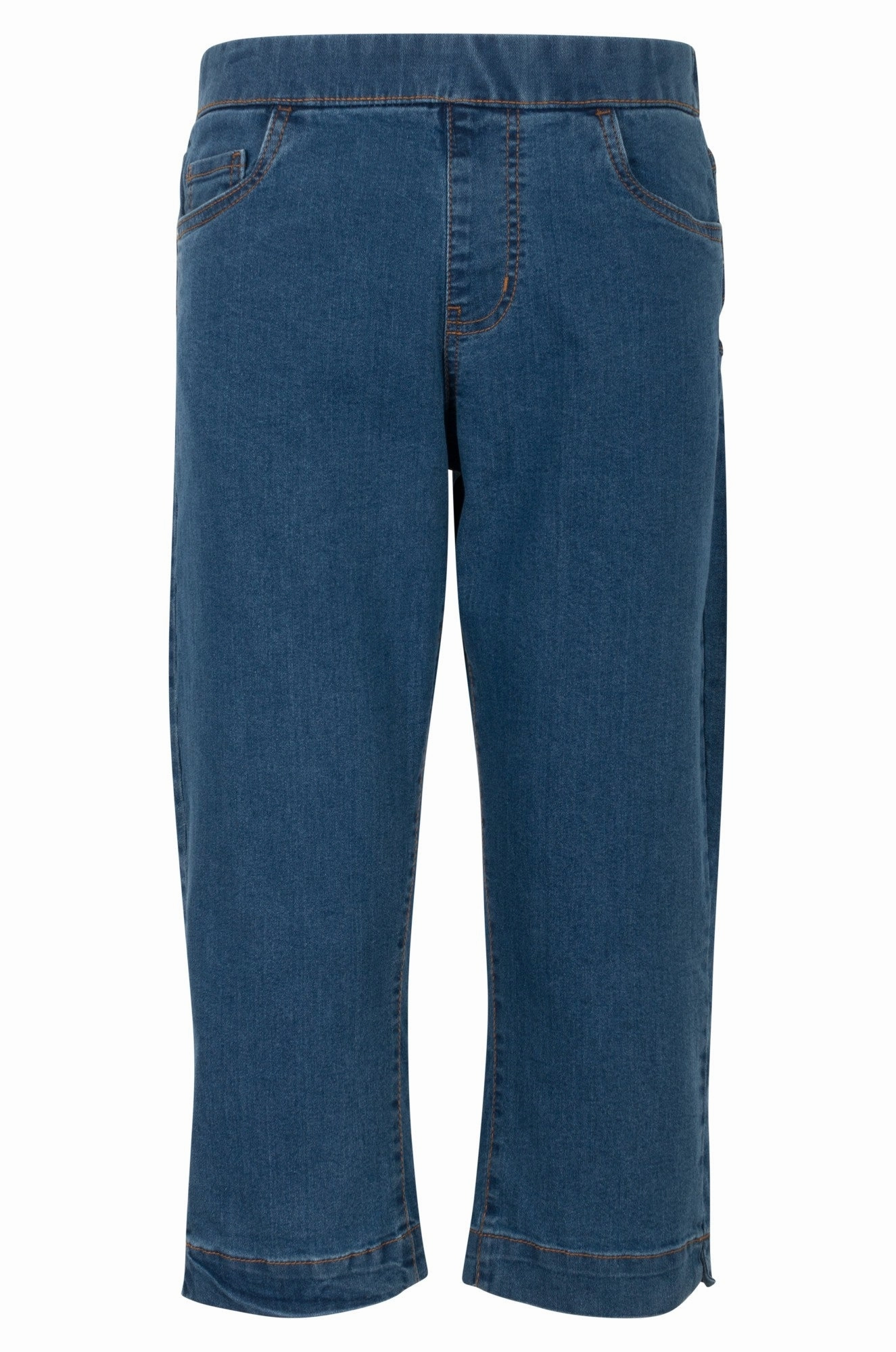 Pull on Mid Calf Jeans | MID INDIGO | 6506A1 Stretch Recovery