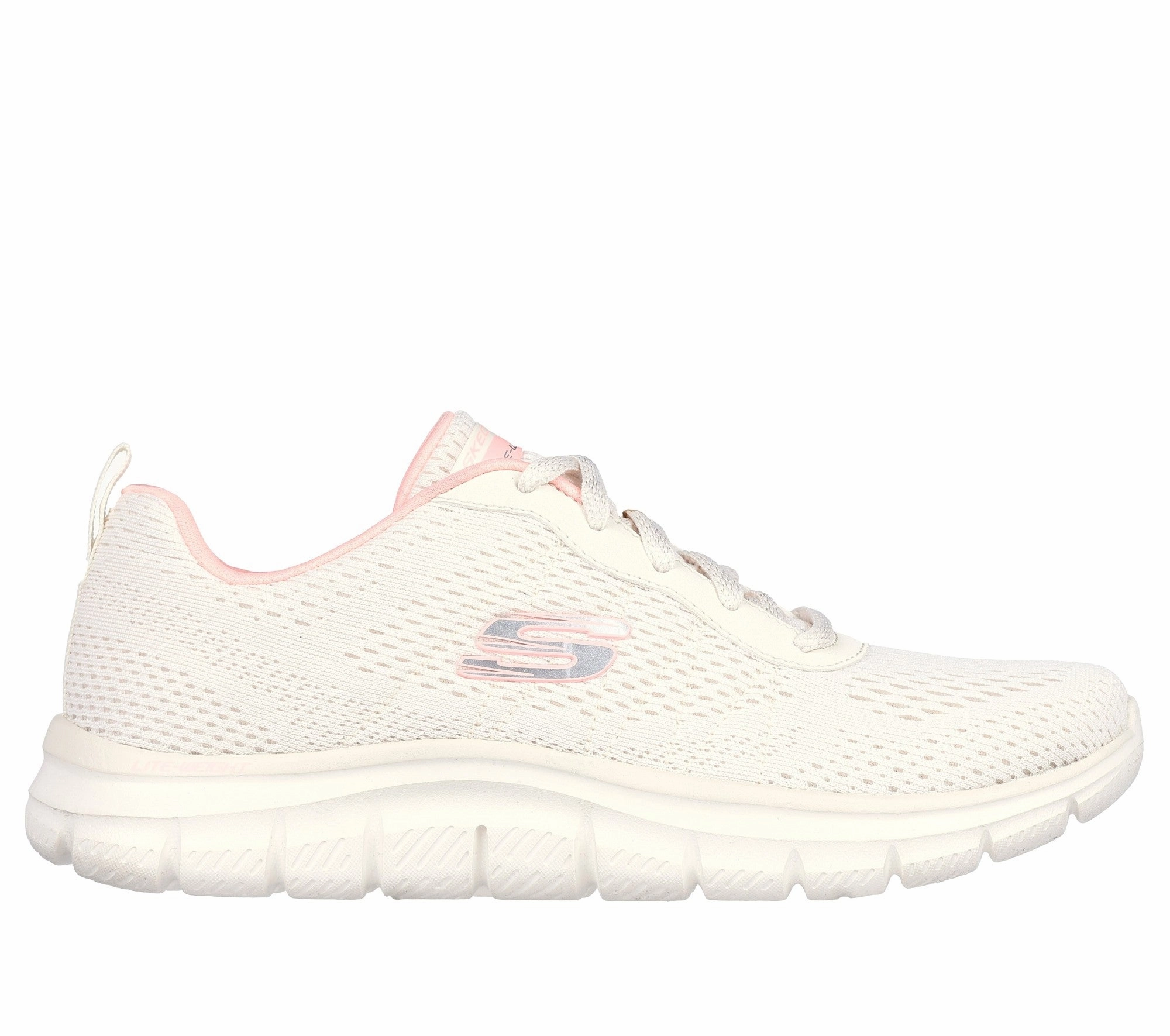 Walk Lifestyle Track New Staple Sneaker | NATURAL/PINK | 150141 C1