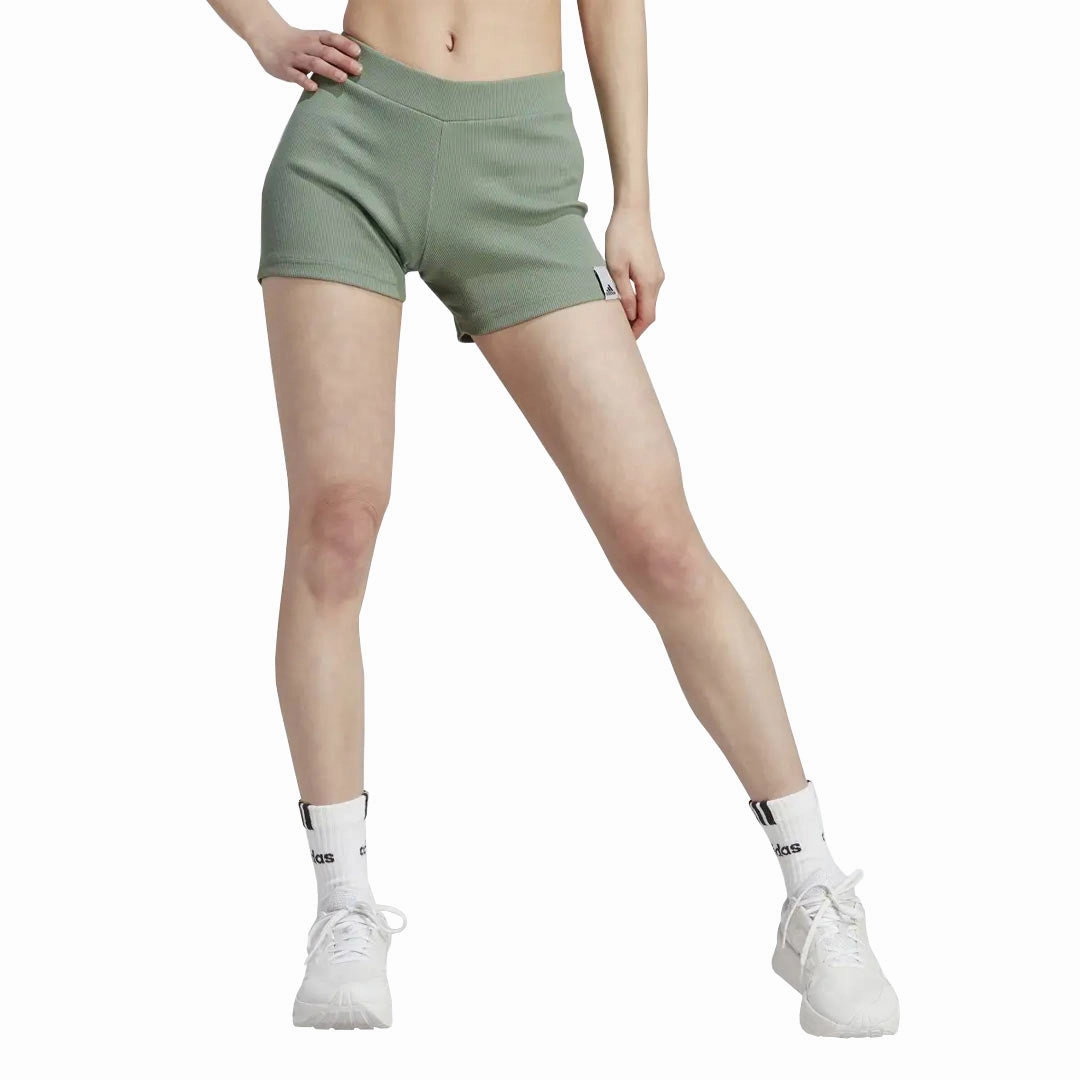 Breathable mesh adidas - Women's Lounge Low Rise Ribbed Shorts (IC8759)
