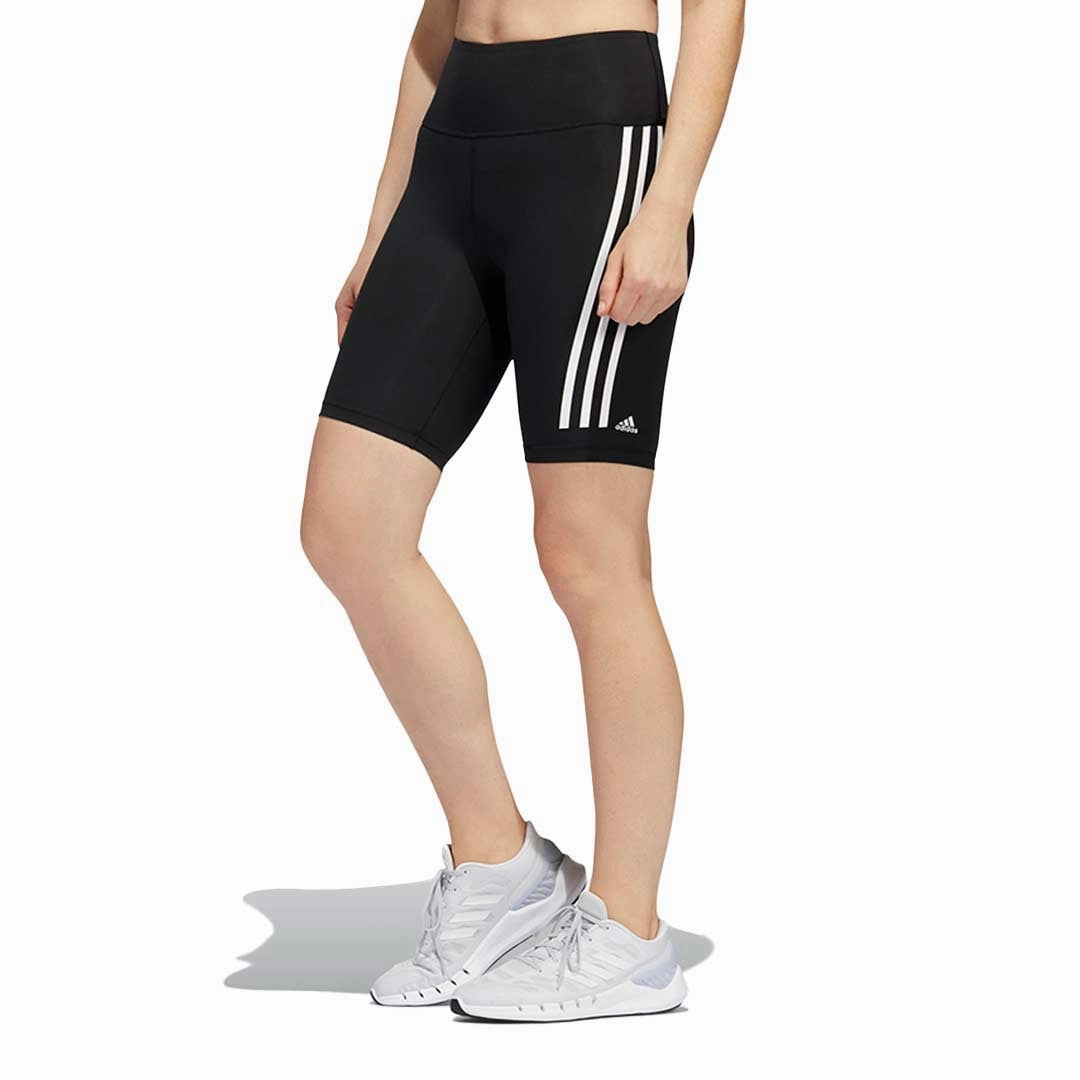 Day-to-Day Wear Durable Hemming adidas - Women's Optime Trainicons 3-Stripes Biker Shorts (H64228)