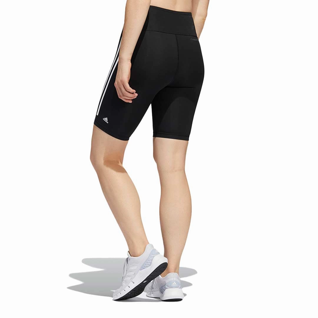 adidas - Women's Optime Trainicons 3-Stripes Biker Shorts (H64228) Casual Style Wide fit